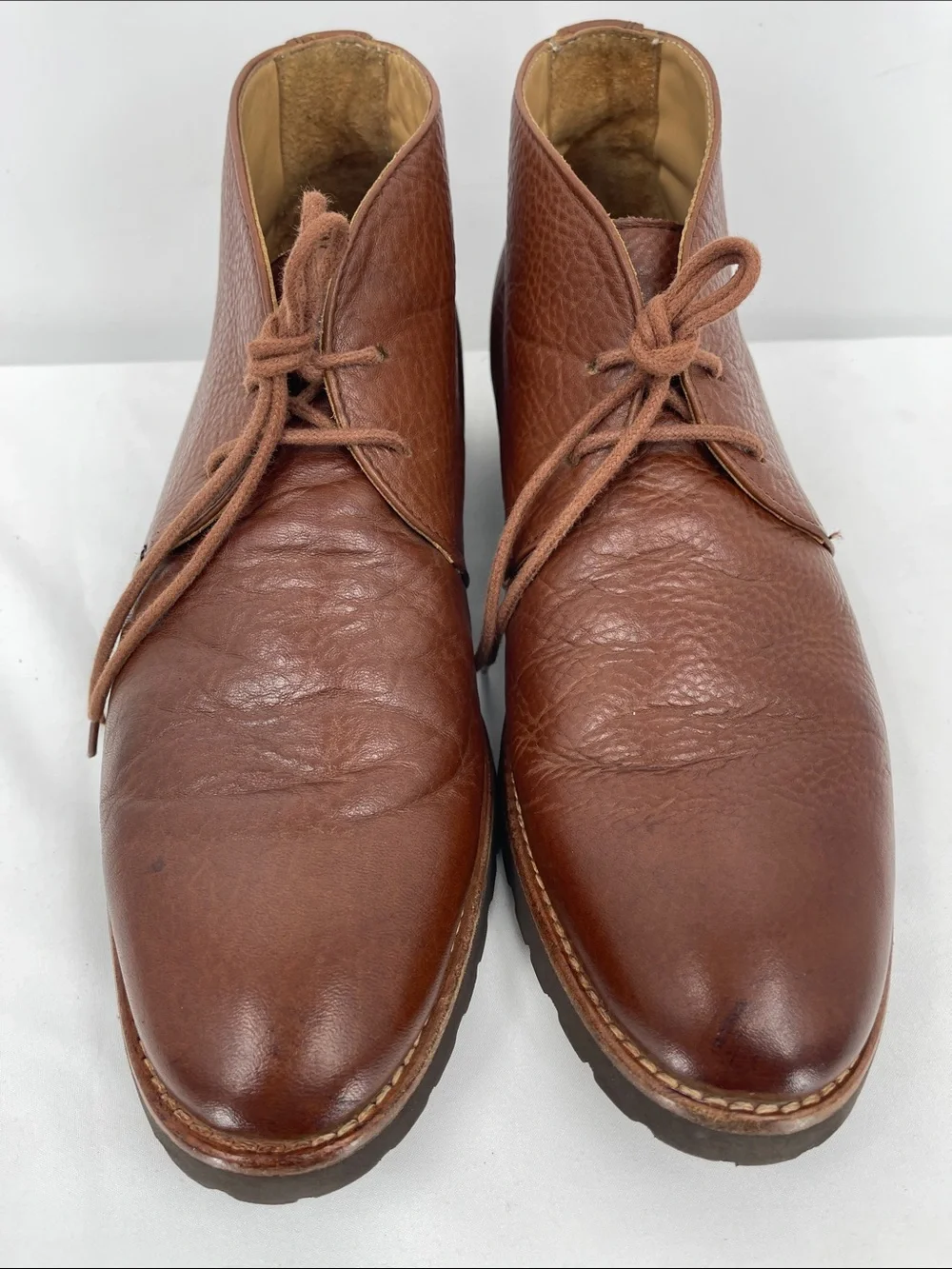 ALAN PAYNE Men's Brown Leather Chukka Boots - Classic Lace-Up Style SIZE 11